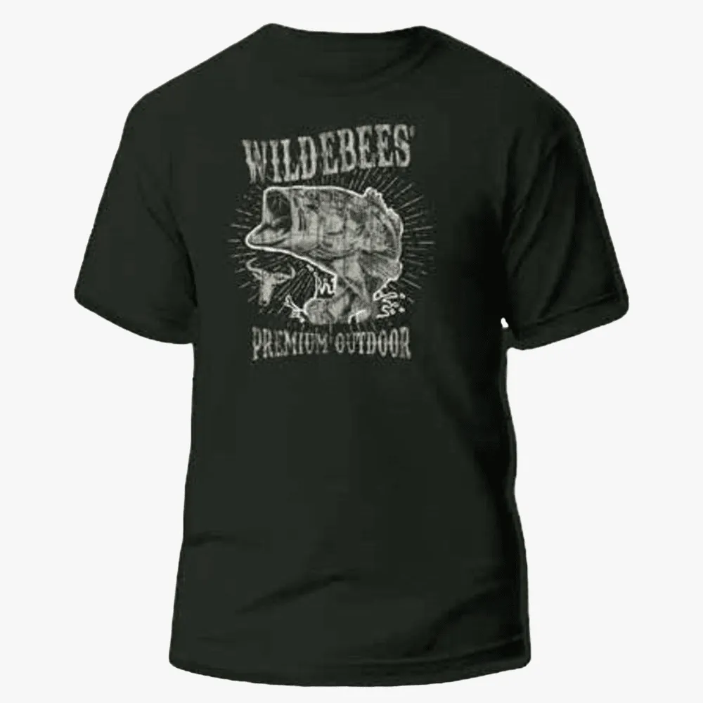 Wildebees Mens Bass Tp Short Sleeve Tee Fatigue