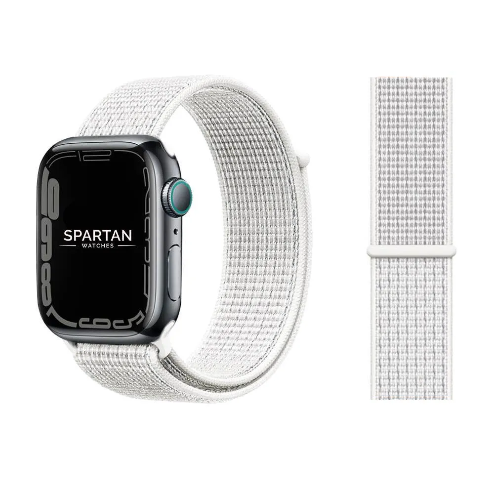 Wolf White Nylon Sport Loop for Apple Watch