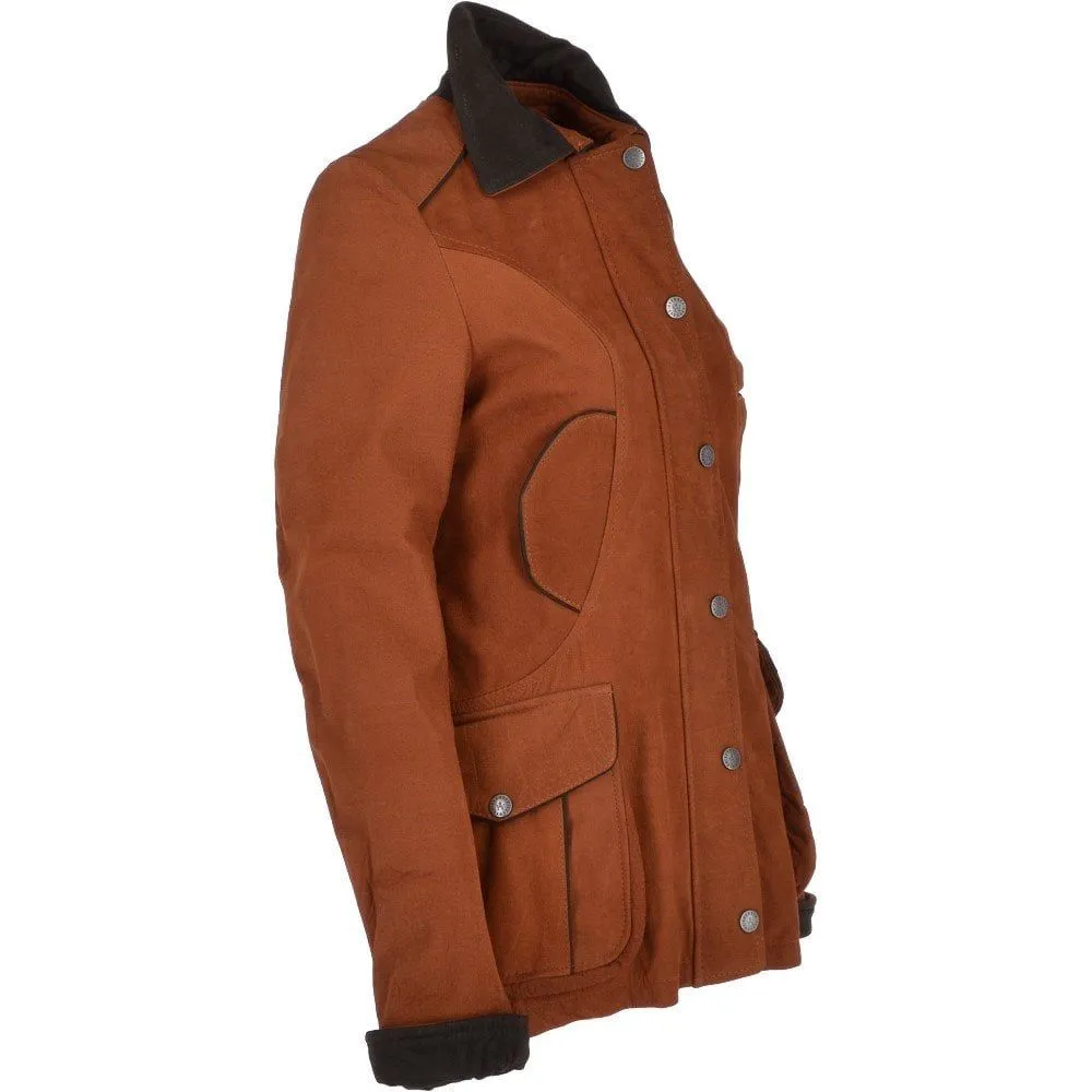 Women's Brown Suede Utility Jacket