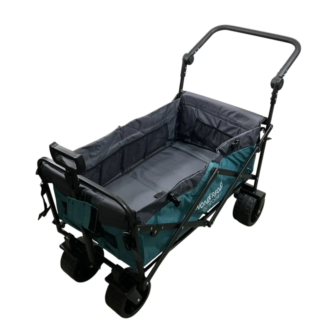Wonderfold S3 Outdoor Utility Wagon, Hunter Green & Gray
