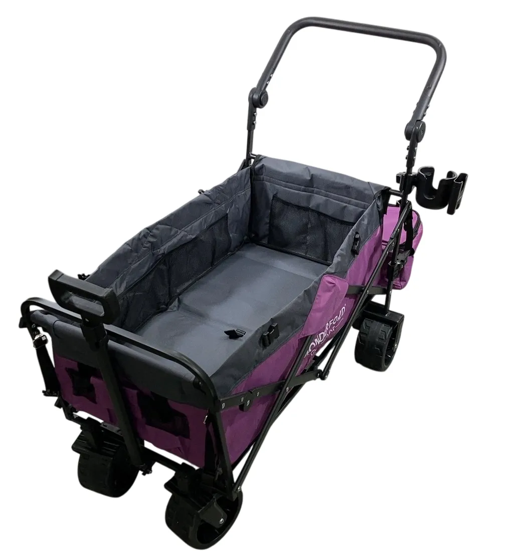 Wonderfold S3 Outdoor Utility Wagon, Purple/Gray