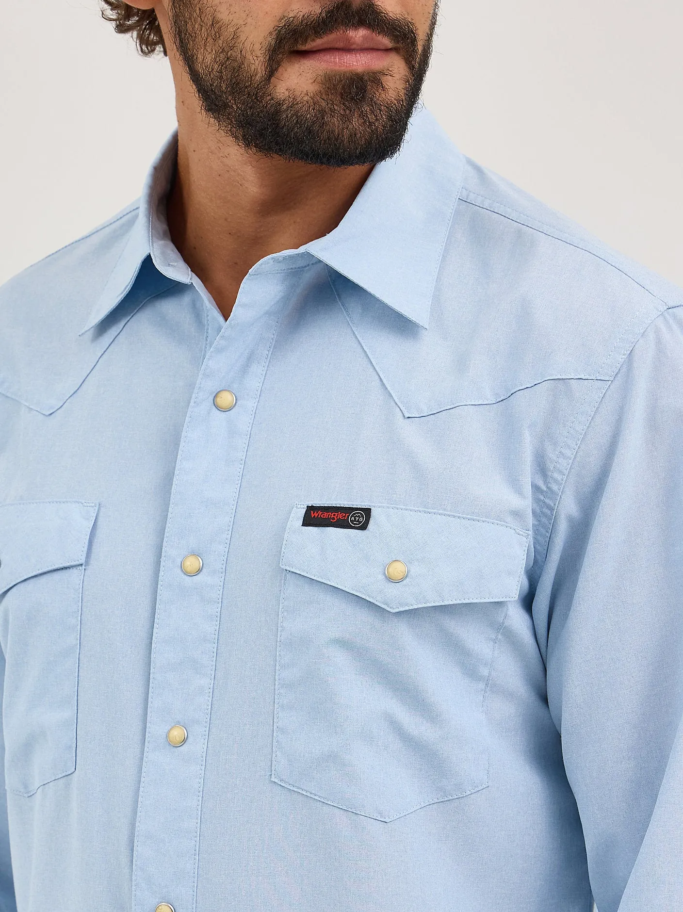 Wrangler ATG™ Men's Drover Utility Shirt - Cerulean - 112360550