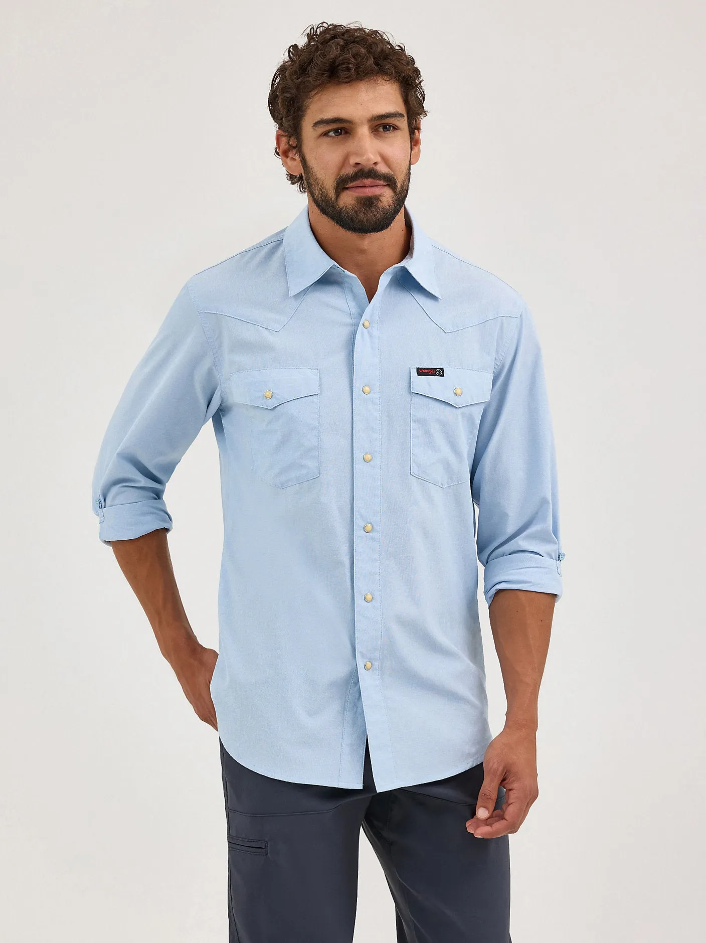 Wrangler ATG™ Men's Drover Utility Shirt - Cerulean - 112360550