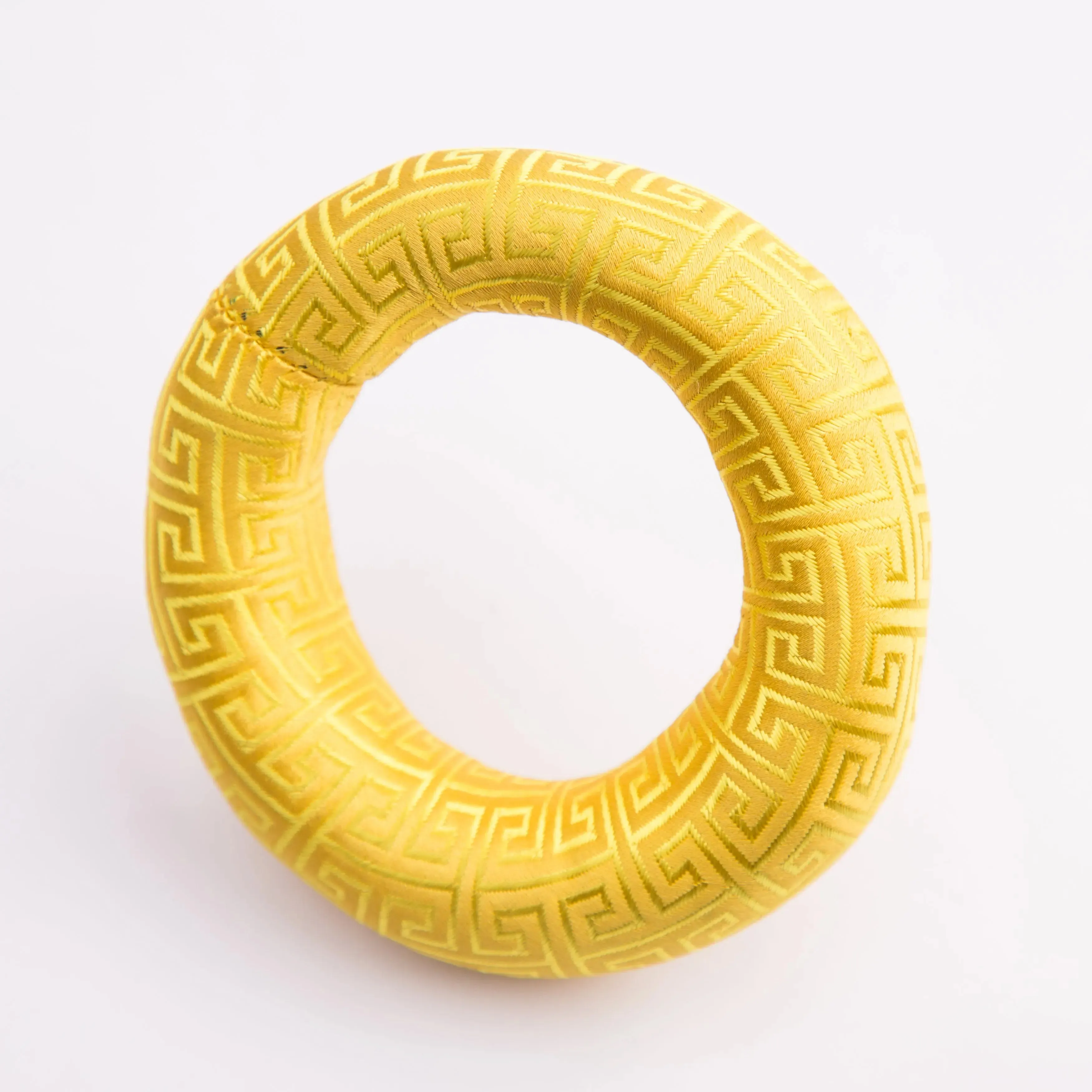 Yellow Colored Singing Bowl Ring Cushion