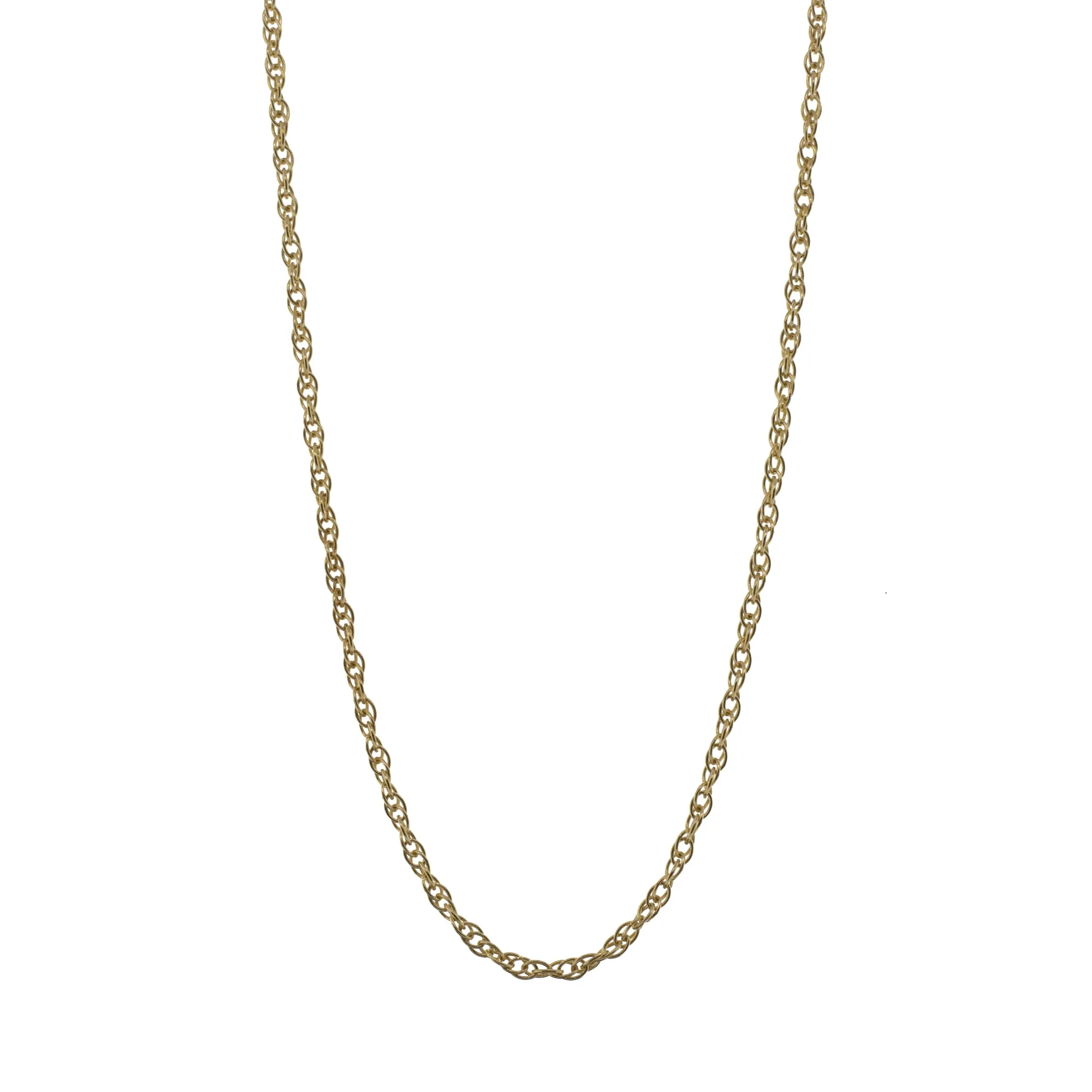 Yellow Gold Light Twisted Rope Chain
