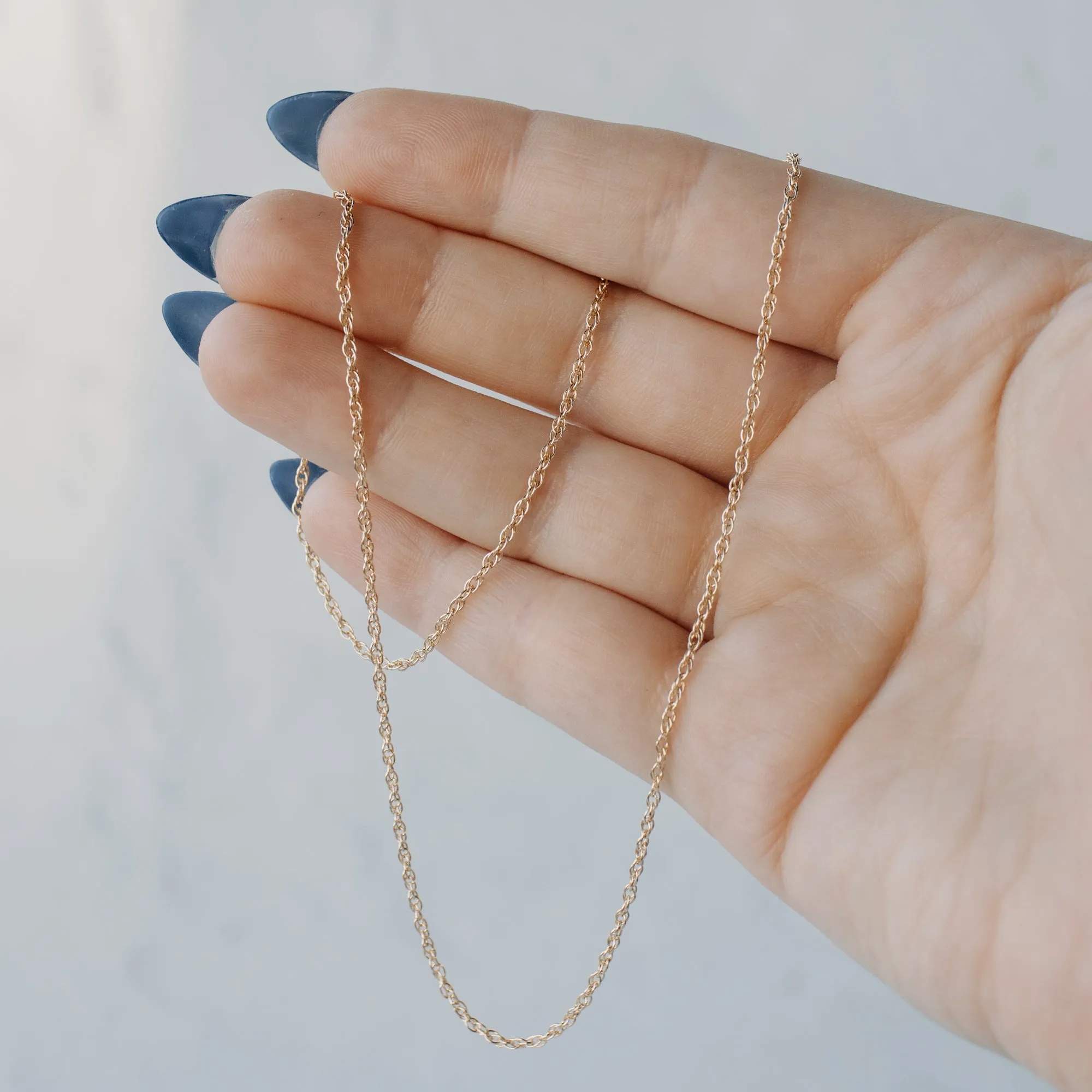 Yellow Gold Light Twisted Rope Chain