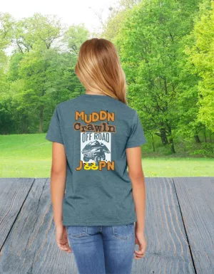 Youth Boys & Girls Mudd'n, Crawl'n, Off-Road Jeep'n Tee