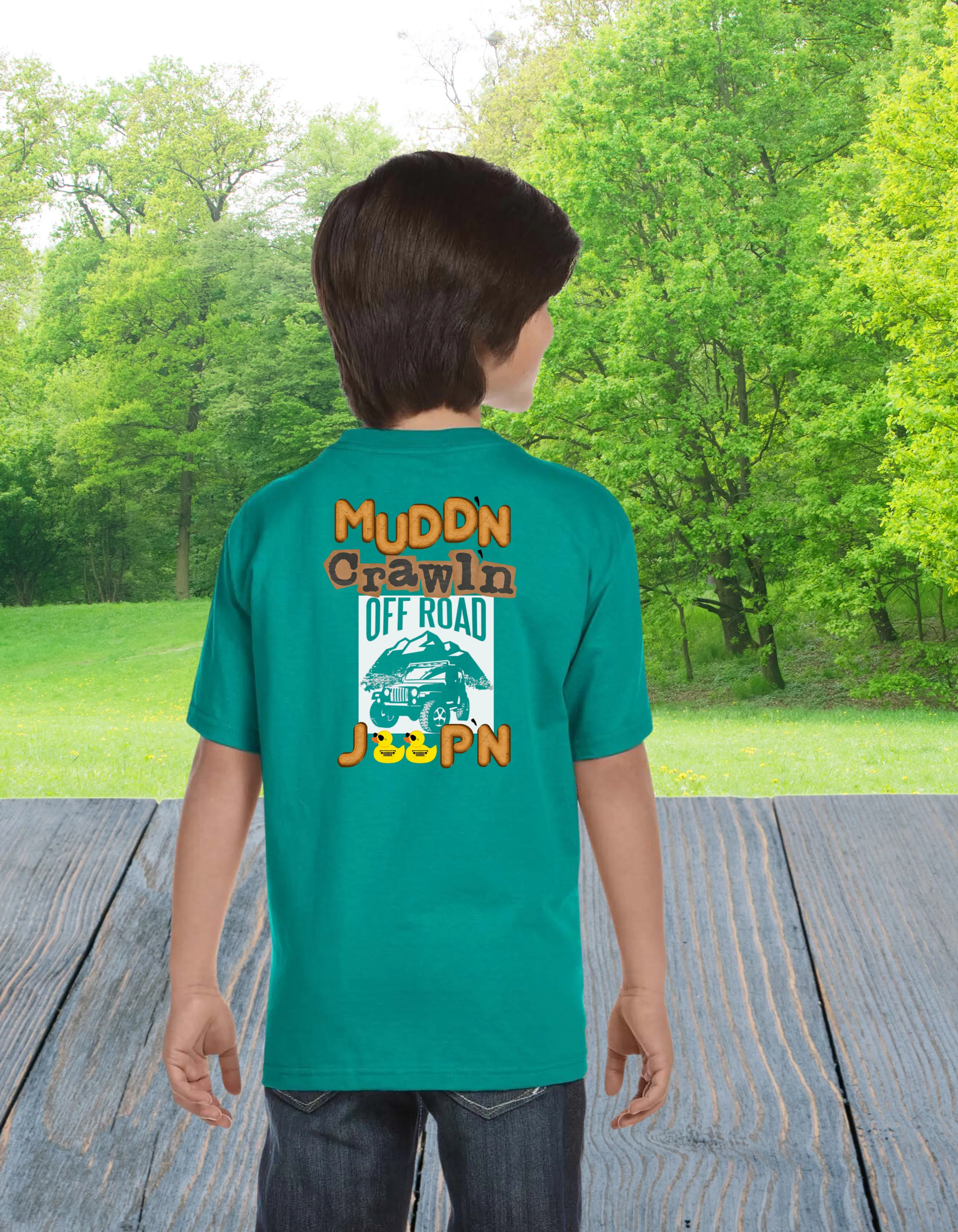 Youth Boys & Girls Mudd'n, Crawl'n, Off-Road Jeep'n Tee
