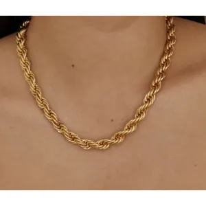 Zoe 18K 8mm Rope Chain Necklace